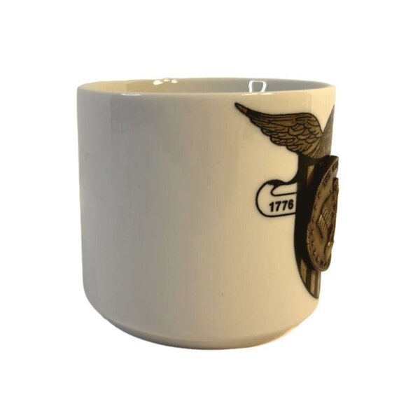 Breweriana Commemorative Bicentennial Minuteman Coin Eagle Emblem Mug 12oz RARE - Picture 2 of 6